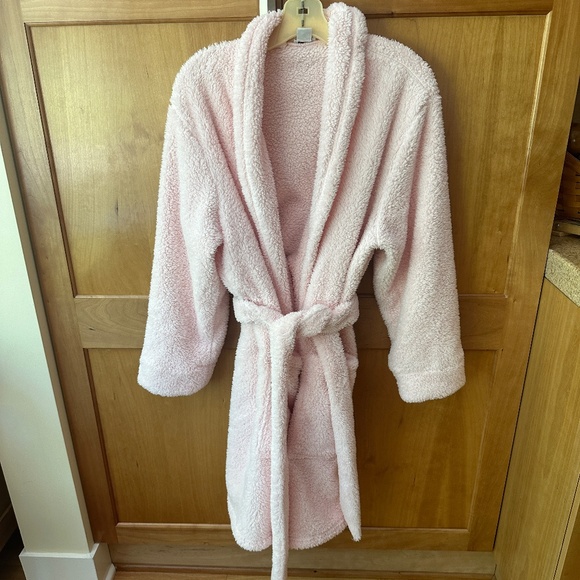 J. Crew Pink Plush Robe Womens Size L/XL - Picture 8 of 10